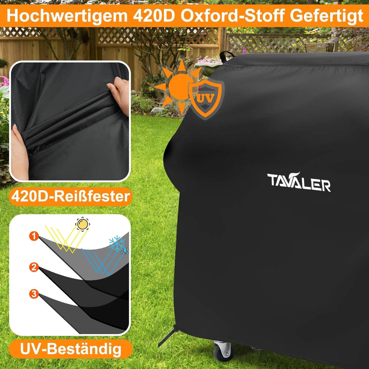 Grillabdeckung Wetterfest 140x65x120 cm Oxford-Stoff Gasgrill