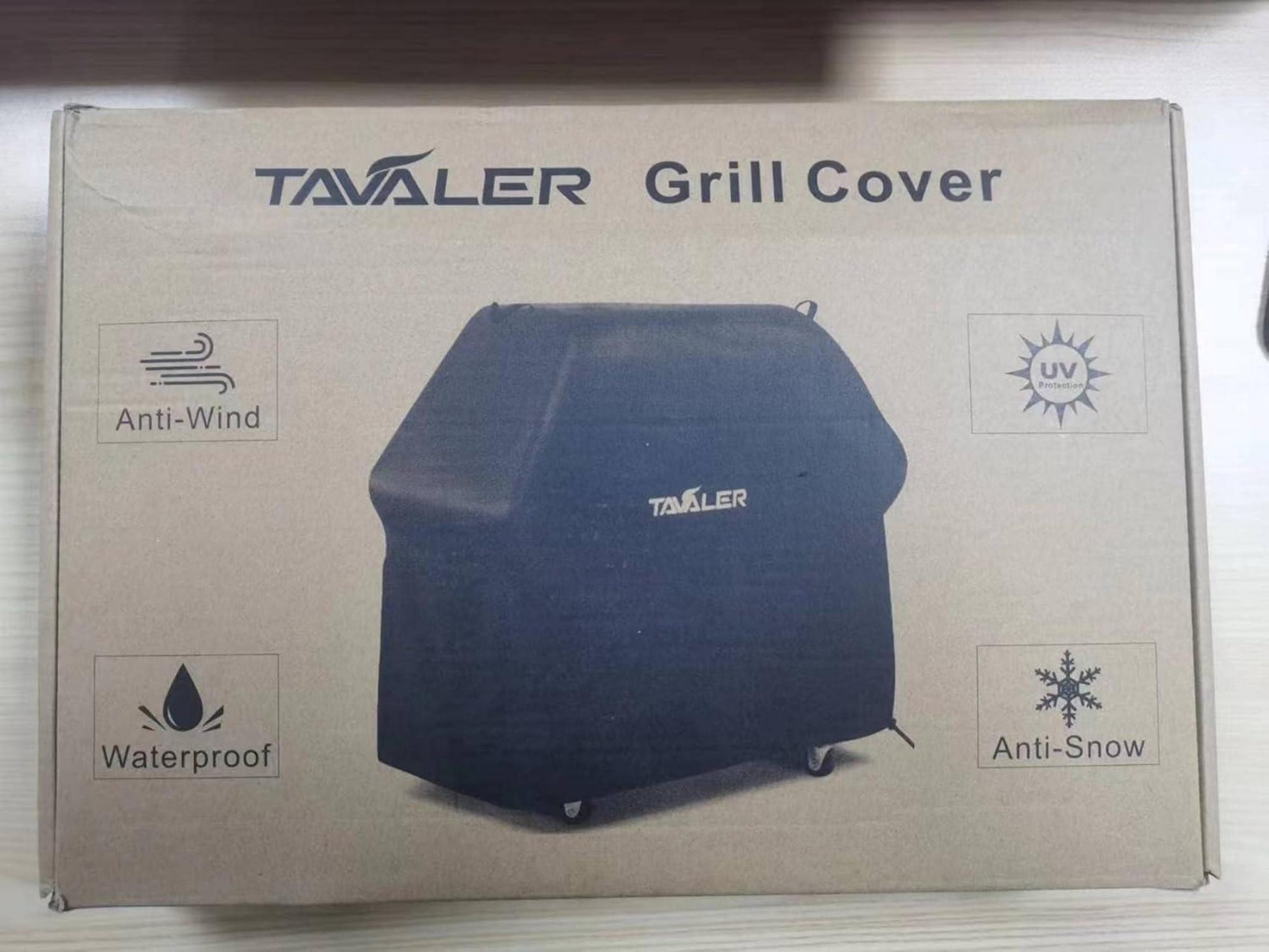 Tavaler Grillabdeckung 140x65x120 cm Wetterfest Oxford-Stoff Gasgrill Schutzhülle