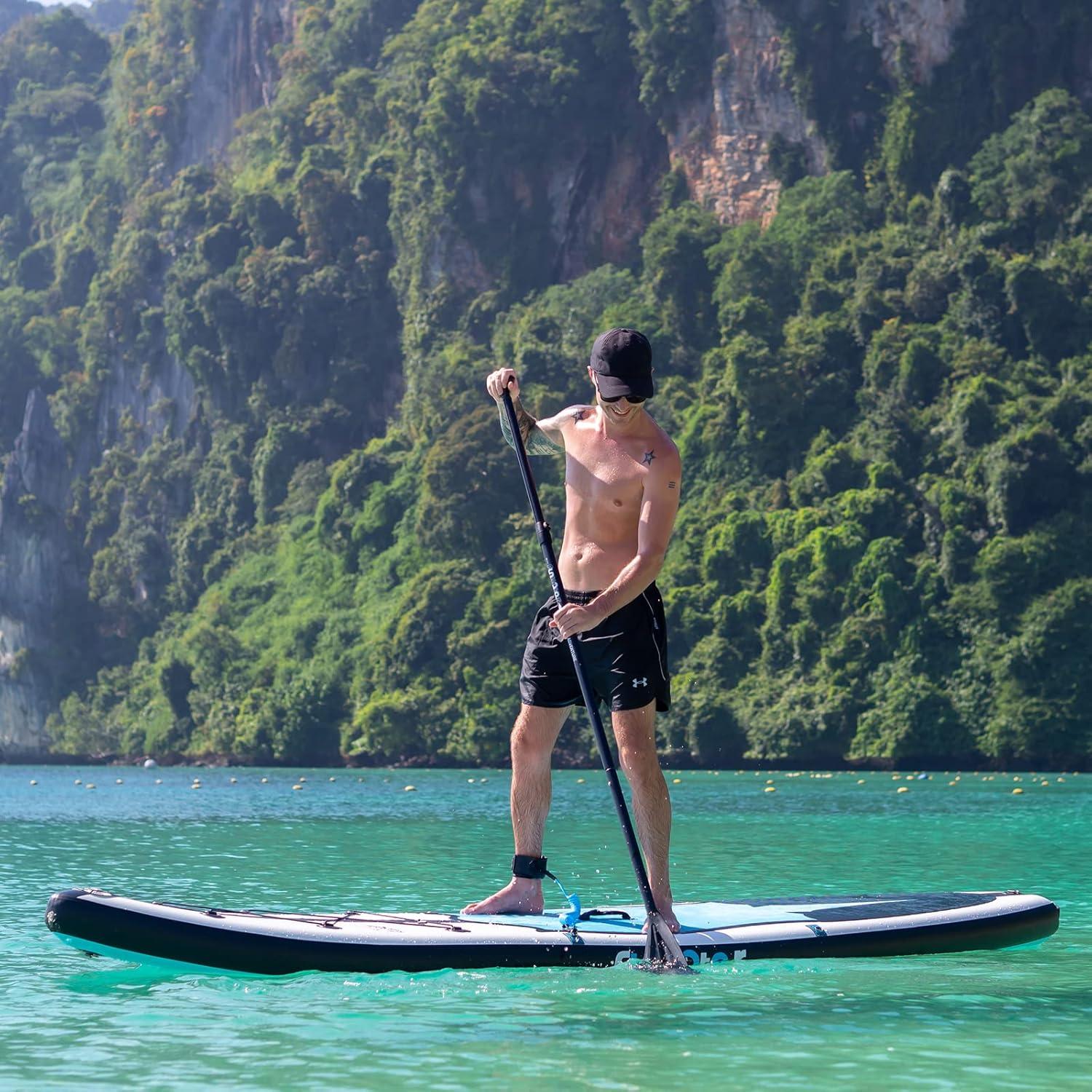 FunWater Aufblasbares Stand Up Paddle Board Komplettset Erwachsene Blue Black