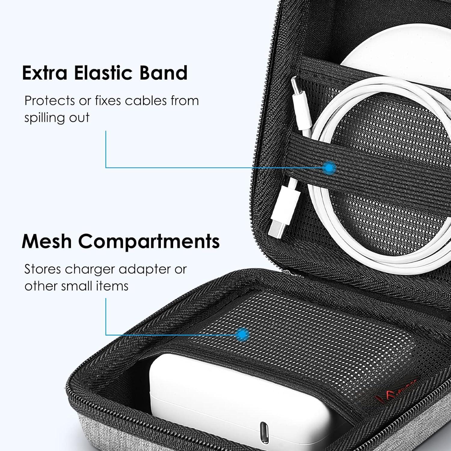 Hartschalen Tasche für MacBook Ladegerät und Zubehör, Grau