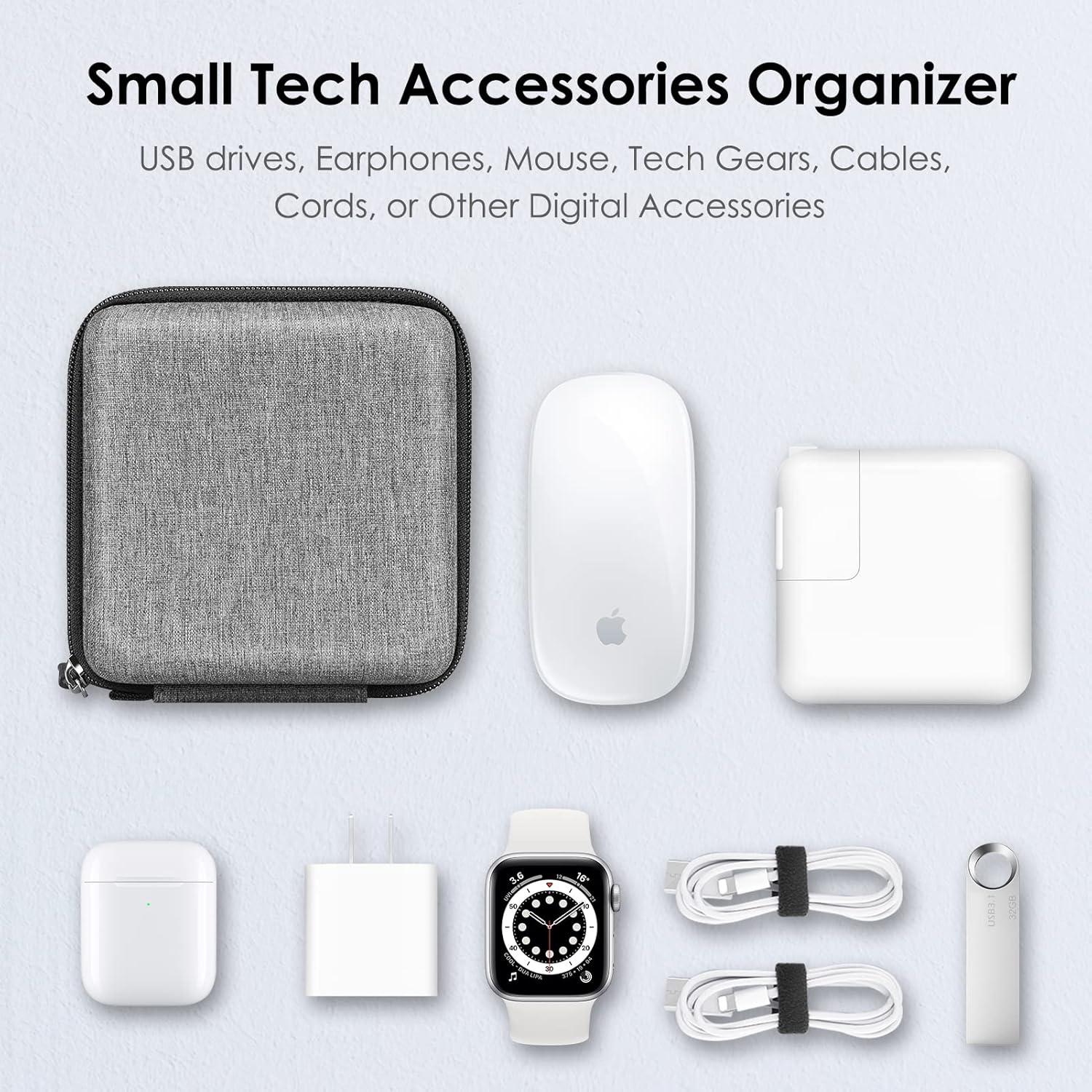 Hartschalen Tasche für MacBook Ladegerät und Zubehör Aufbewahrung Grau
