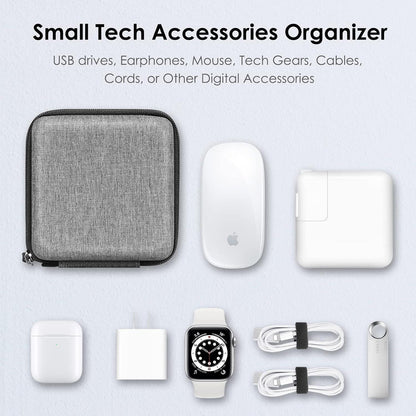 Hartschalen Tasche für MacBook Ladegerät und Zubehör Aufbewahrung Grau