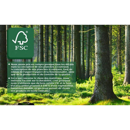 Magnetischer Messerblock ohne Messer drehbar Akazienholz