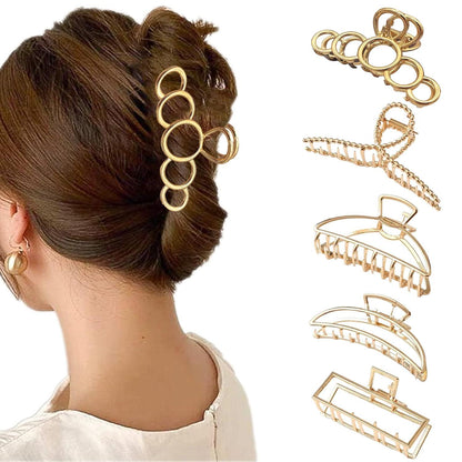 Goldene Haarklammern Set für Damen, Metall Haarspangen