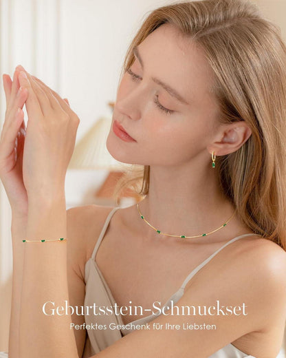 Louisa Secret Silber 925 Gold Ohrstecker Zirkonia Anhänger