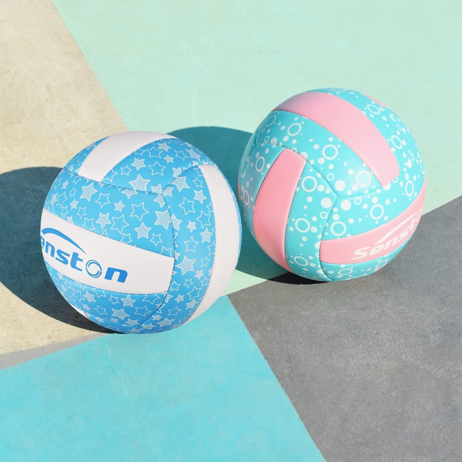 Senston Leuchtender Beachvolleyball Größe 5 für Strand und Garten