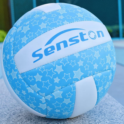 Senston Leuchtender Beachvolleyball Größe 5 Strand Garten Bad Blau