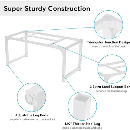 Weißer Schreibtisch 160x80cm – Modernes Home Office & Bürotisch