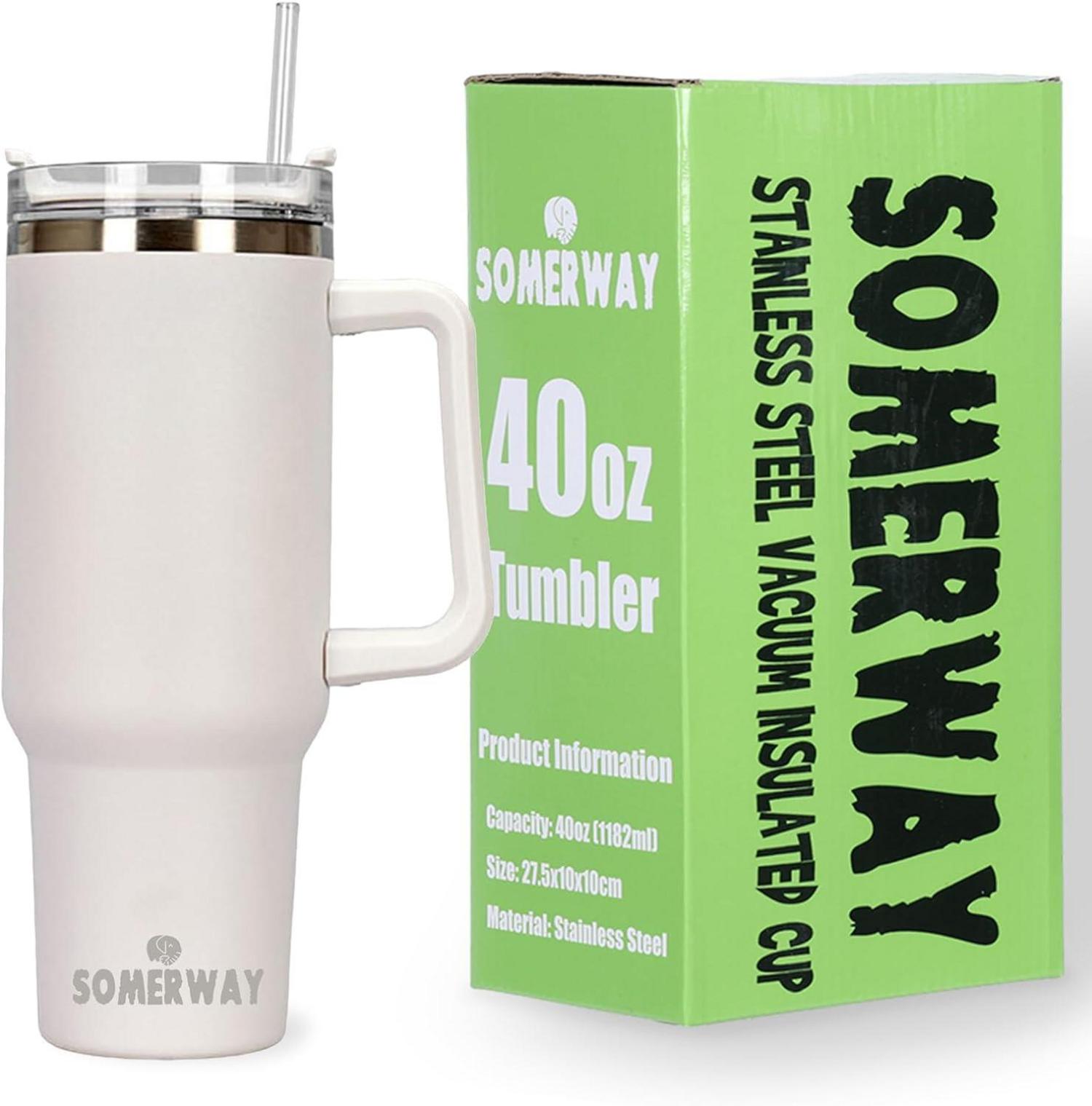 Isolierbecher 1182ml Kaffeebecher to Go Doppelwandiger Edelstahl