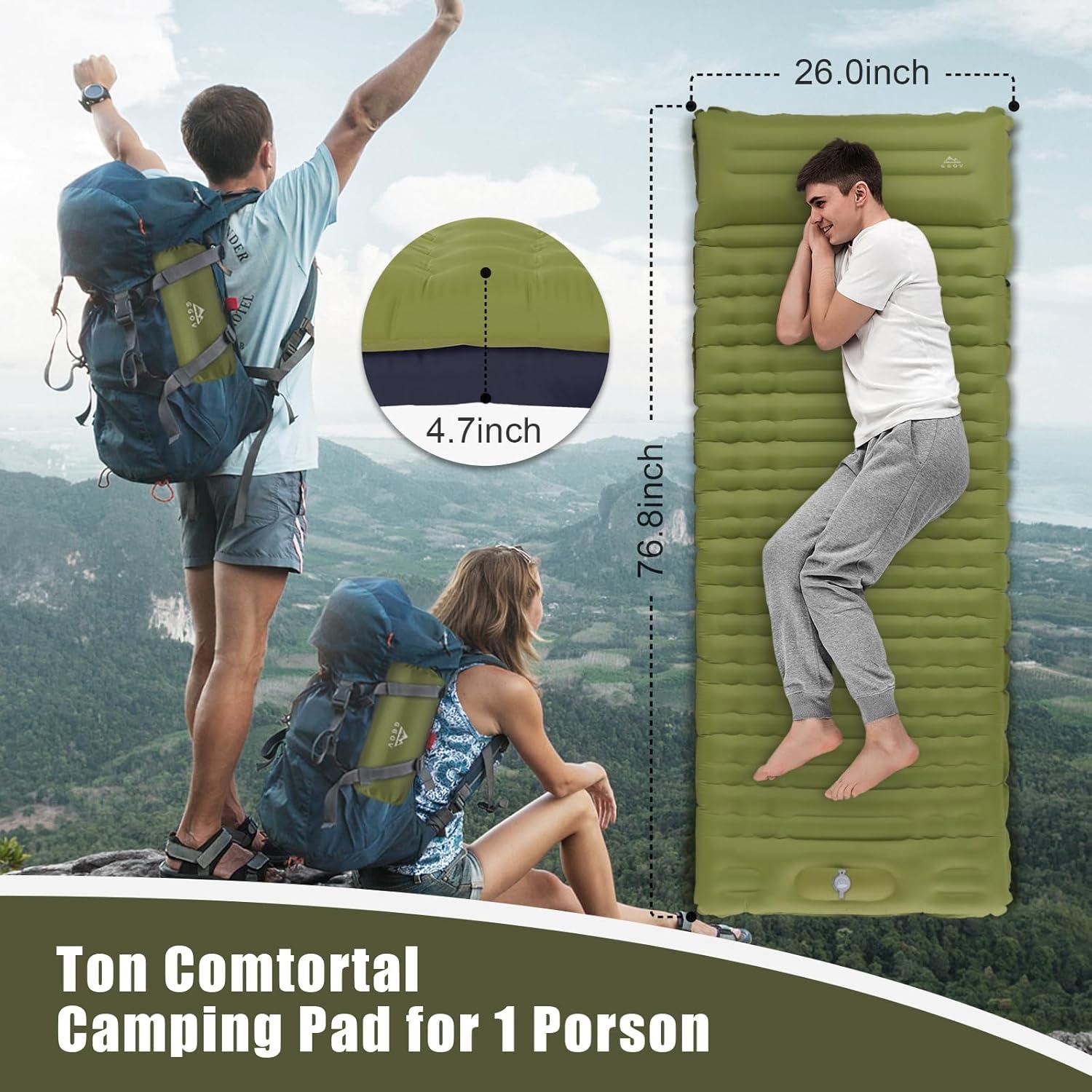 Isomatte selbstaufblasend 12 cm Camping Wandern Outdoor Luftmatratze