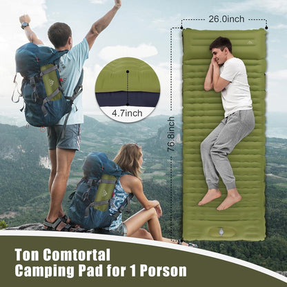 Isomatte selbstaufblasend 12 cm Camping Wandern Outdoor Luftmatratze