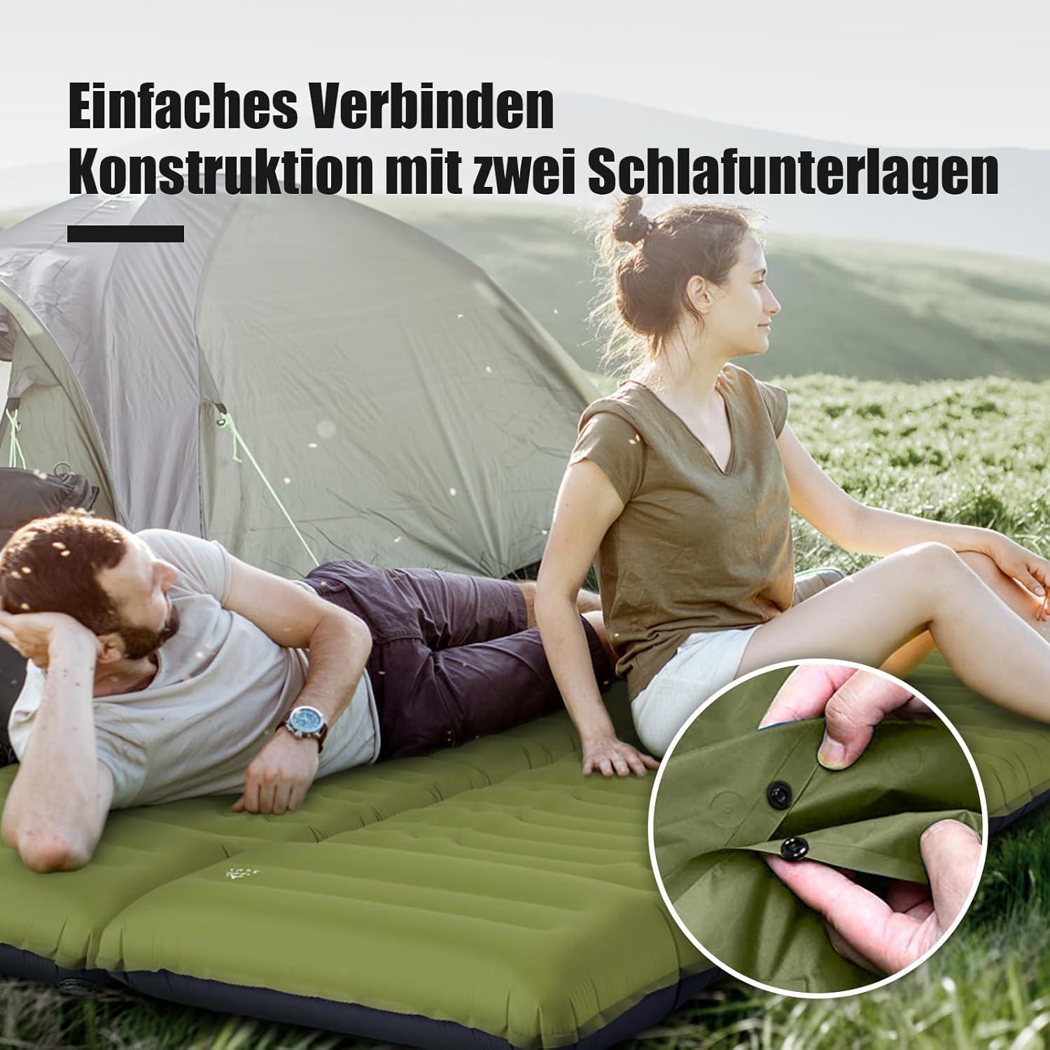 Isomatte Selbstaufblasend Camping 12cm Bequeme Luftmatratze Wandern