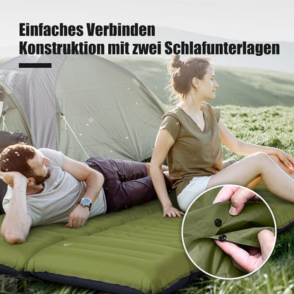 Isomatte Selbstaufblasend Camping 12cm Bequeme Luftmatratze Wandern