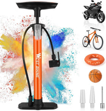 Fahrradluftpumpe für alle Ventile 160 Psi Orange Adapter