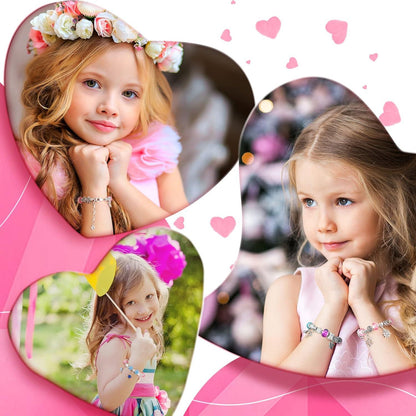 BIIB Einhorn Armband Bastelset Mädchen, DIY Schmuck Kinder 6+, Geschenkset