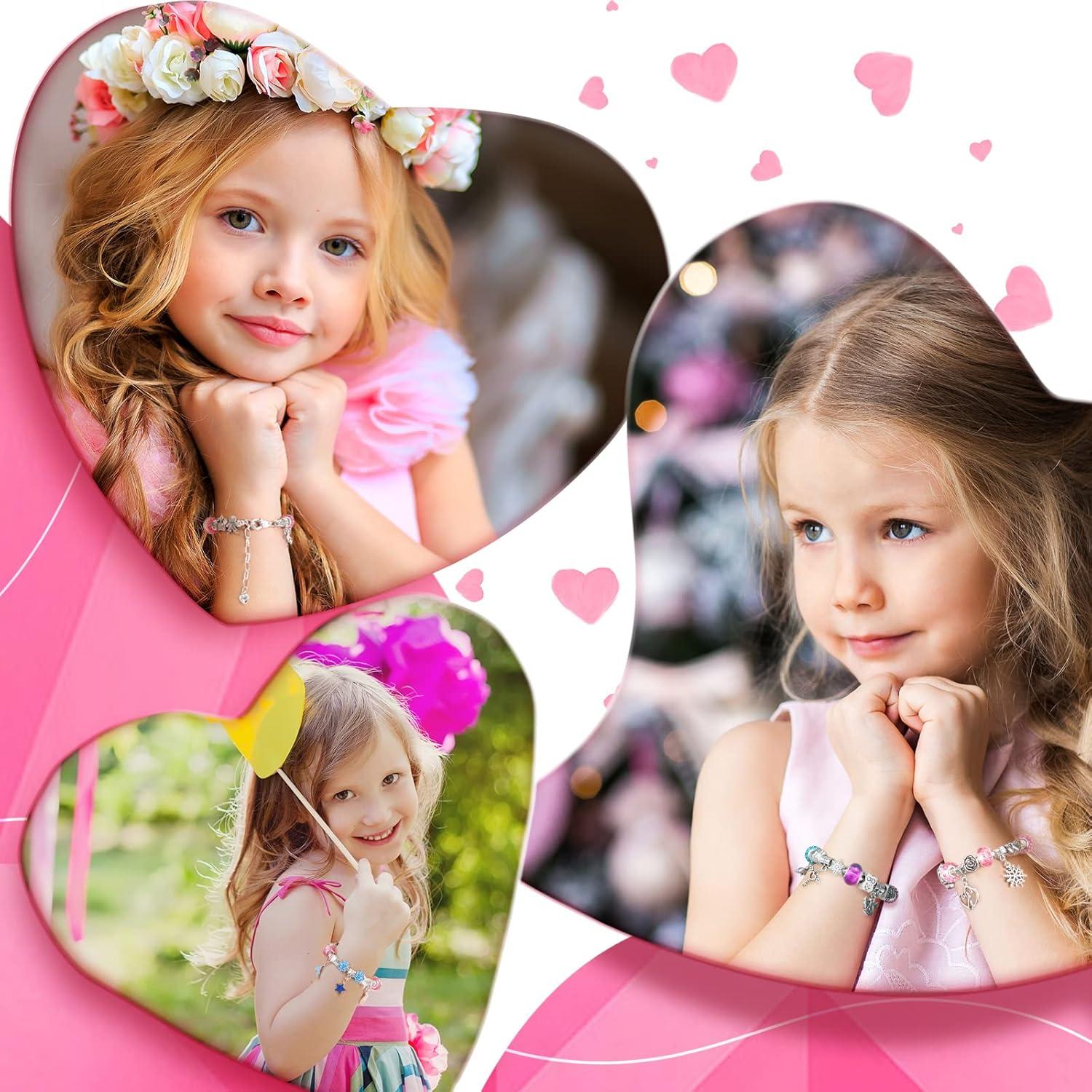 BIIB Einhorn Armband Bastelset Mädchen, DIY Schmuck Kinder 6+, Geschenkset