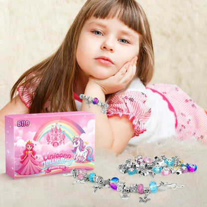 BIIB Einhorn Armband Bastelset Mädchen, DIY Schmuck Kinder 6+, Geschenkset