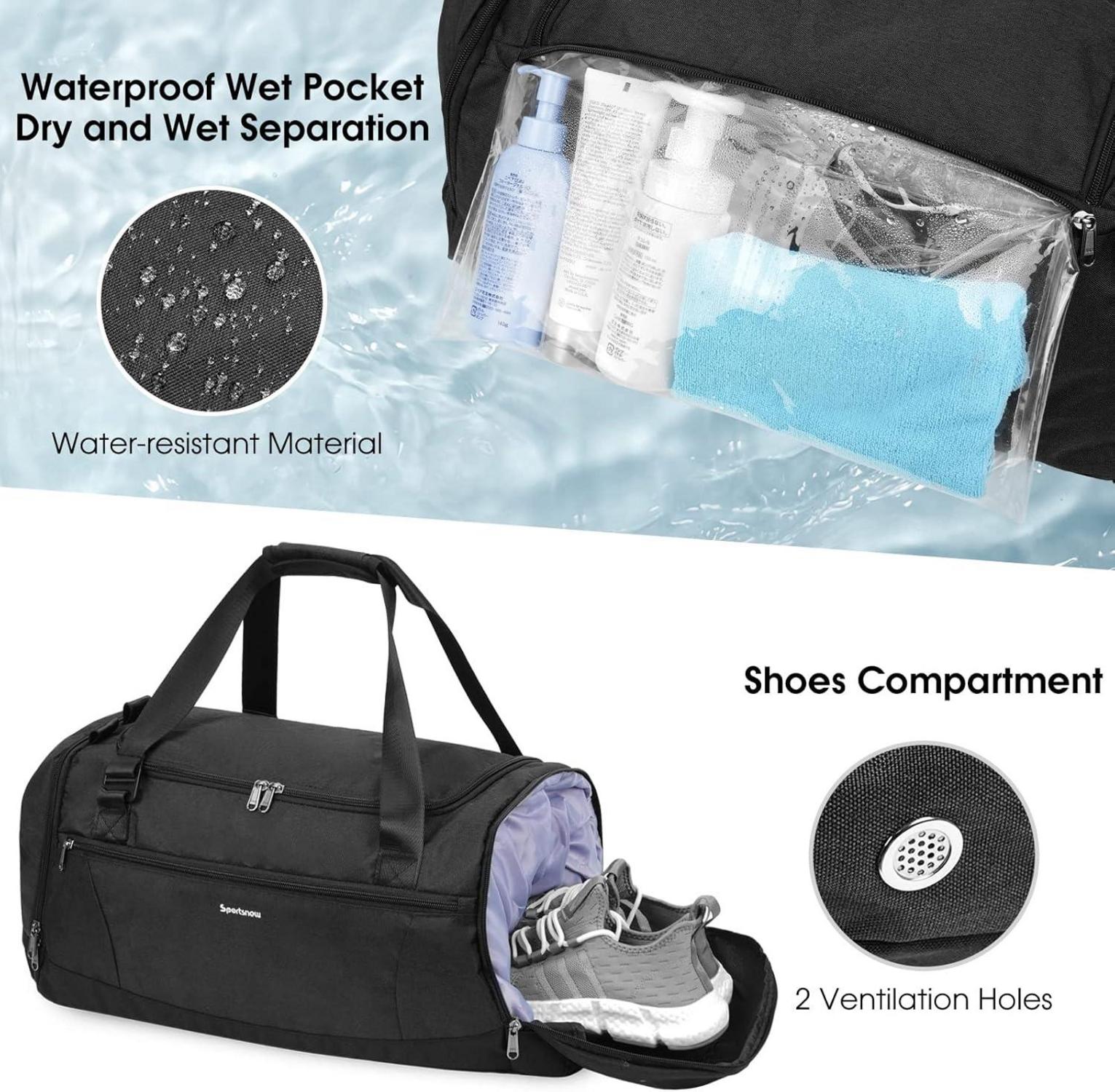 Sporttasche Herren Damen 43L wasserdicht Nassfach Schuhfach