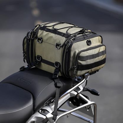 Motorrad Sitztaschen 19-26L wasserdicht Erweiterbar Grün