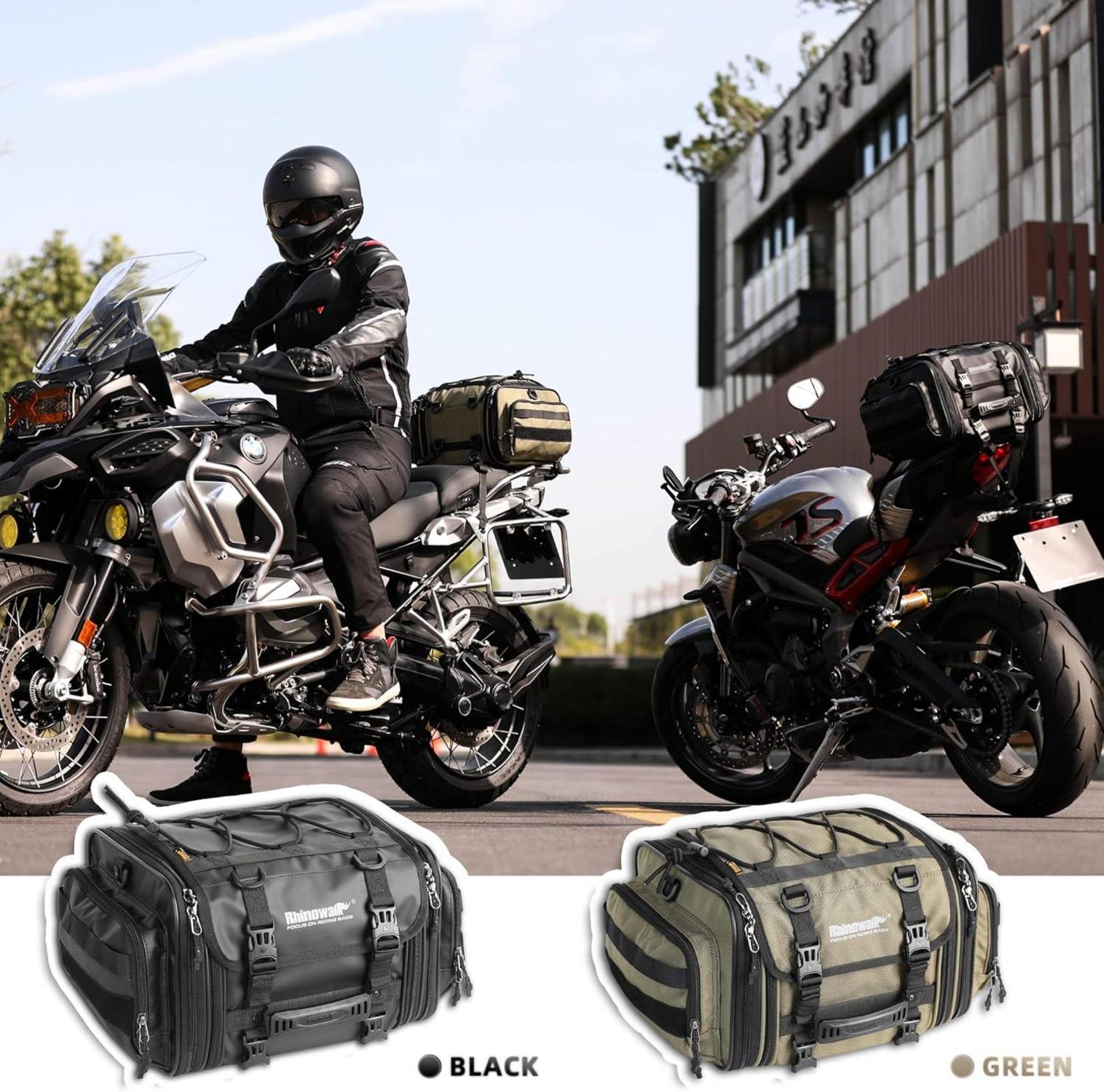 Motorrad Sitztasche 19-26L Wasserdicht Rücksitztasche Gepäcktasche