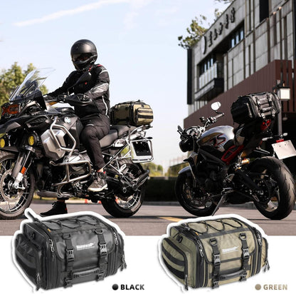Motorrad Sitztasche 19-26L Wasserdicht Rücksitztasche Gepäcktasche