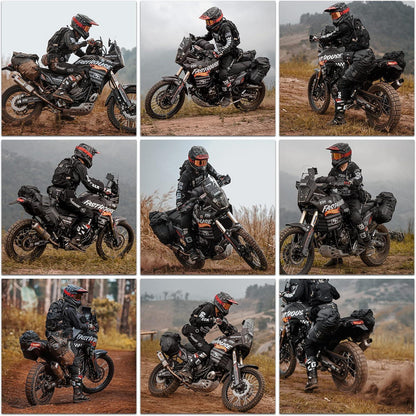 Motorrad Satteltasche 18L Wasserdicht mit Schultergurt Schwarz