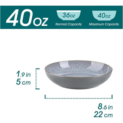 vancasso KARST Suppenschalen Set 4er, Pastateller, Spaghetti