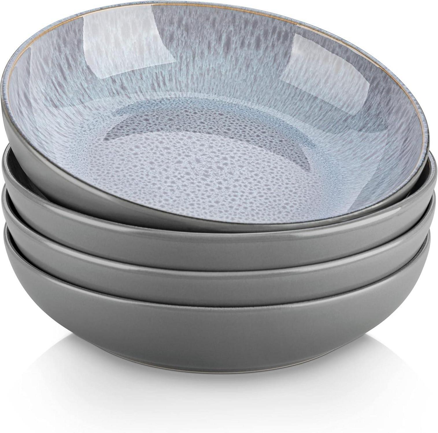 Suppenschalen Set Steingut 4er KARST Pastateller Spaghetti
