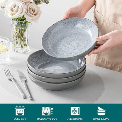 vancasso Suppenschalen Steingut 4er Set Pastateller Nudelschalen Ramenschalen