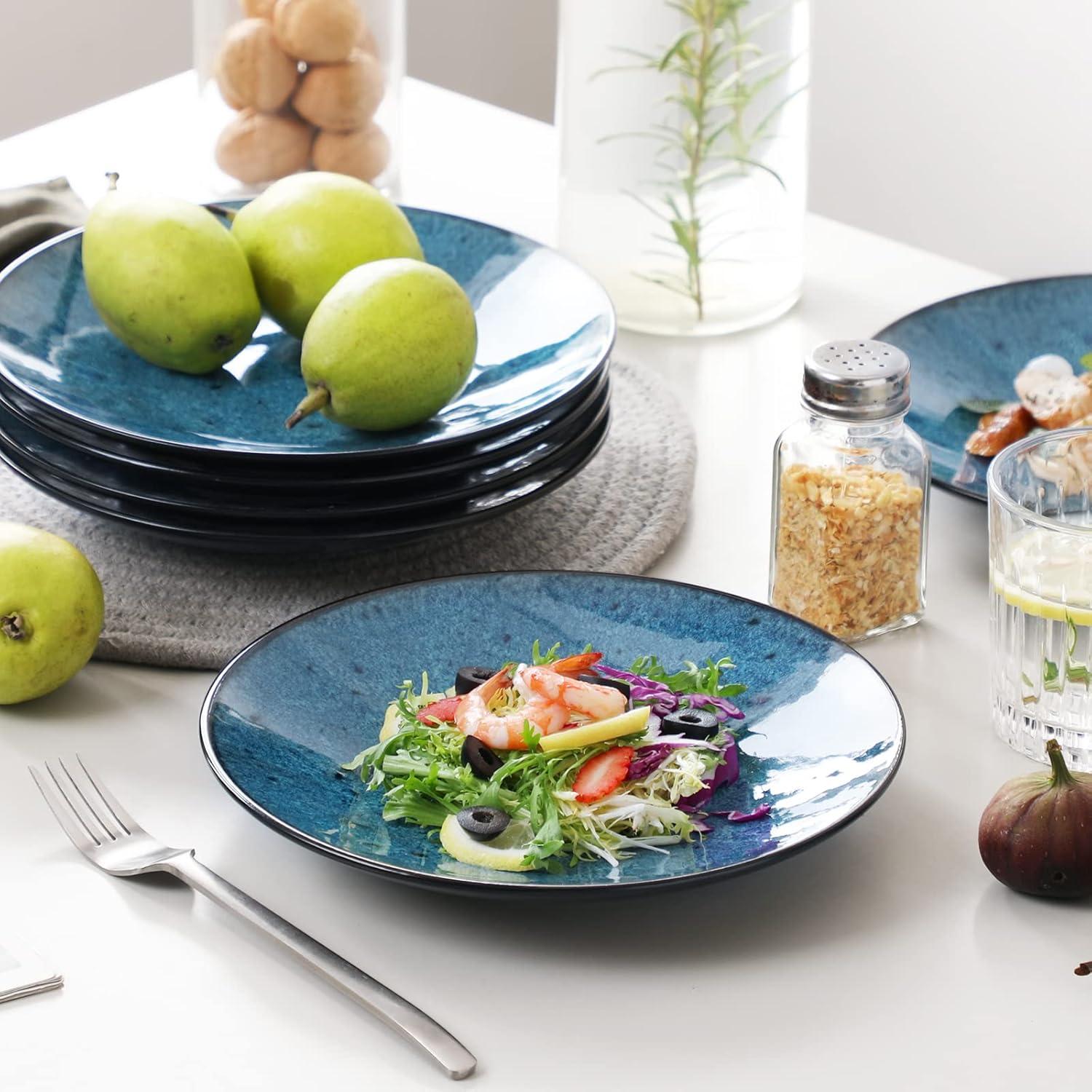 6tlg. Steingut Speiseteller Set Ø27,4cm Mikrowellen Spülmaschinen Geeignet