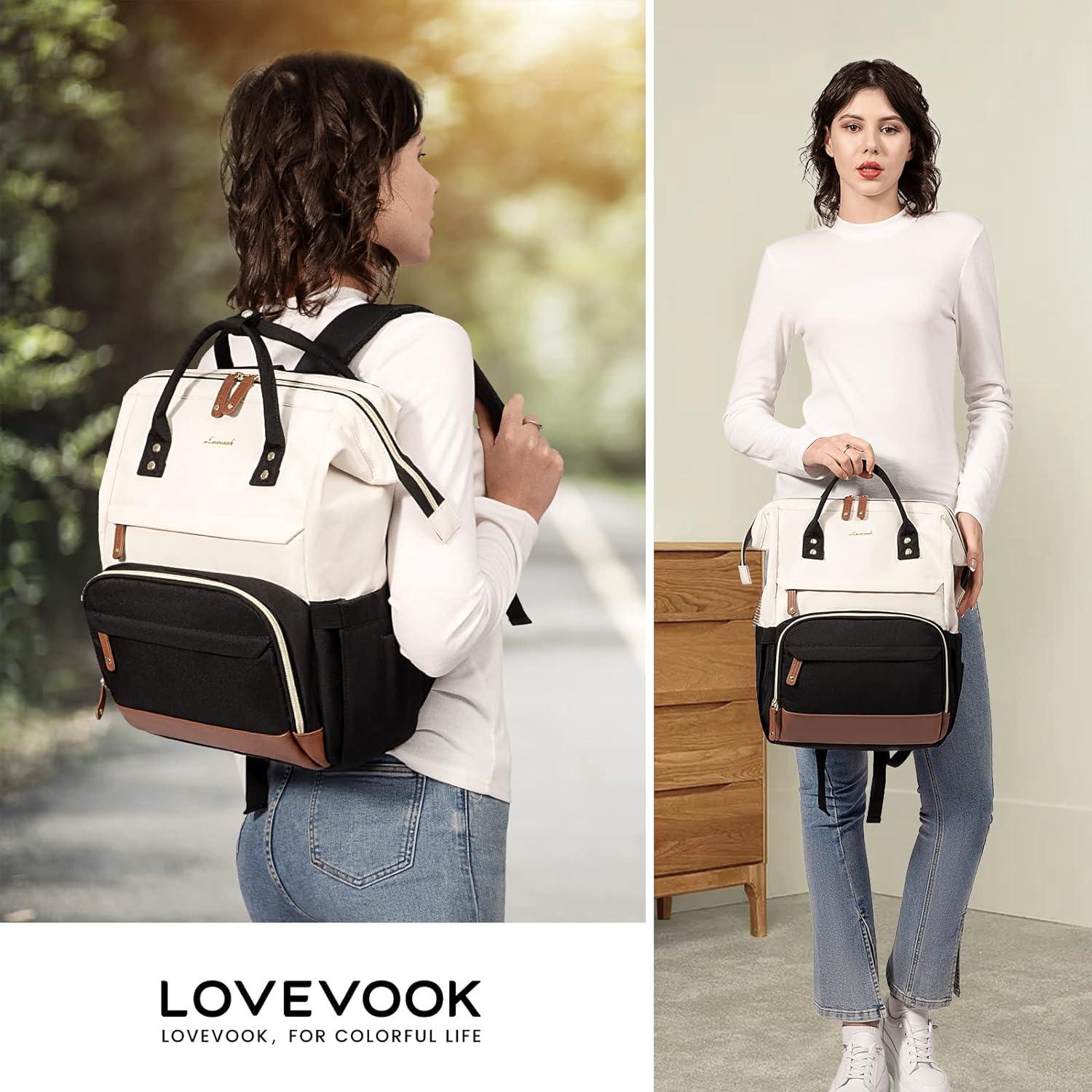 Großer Laptop-Rucksack 17.3 Zoll für Damen mit Laptopfach