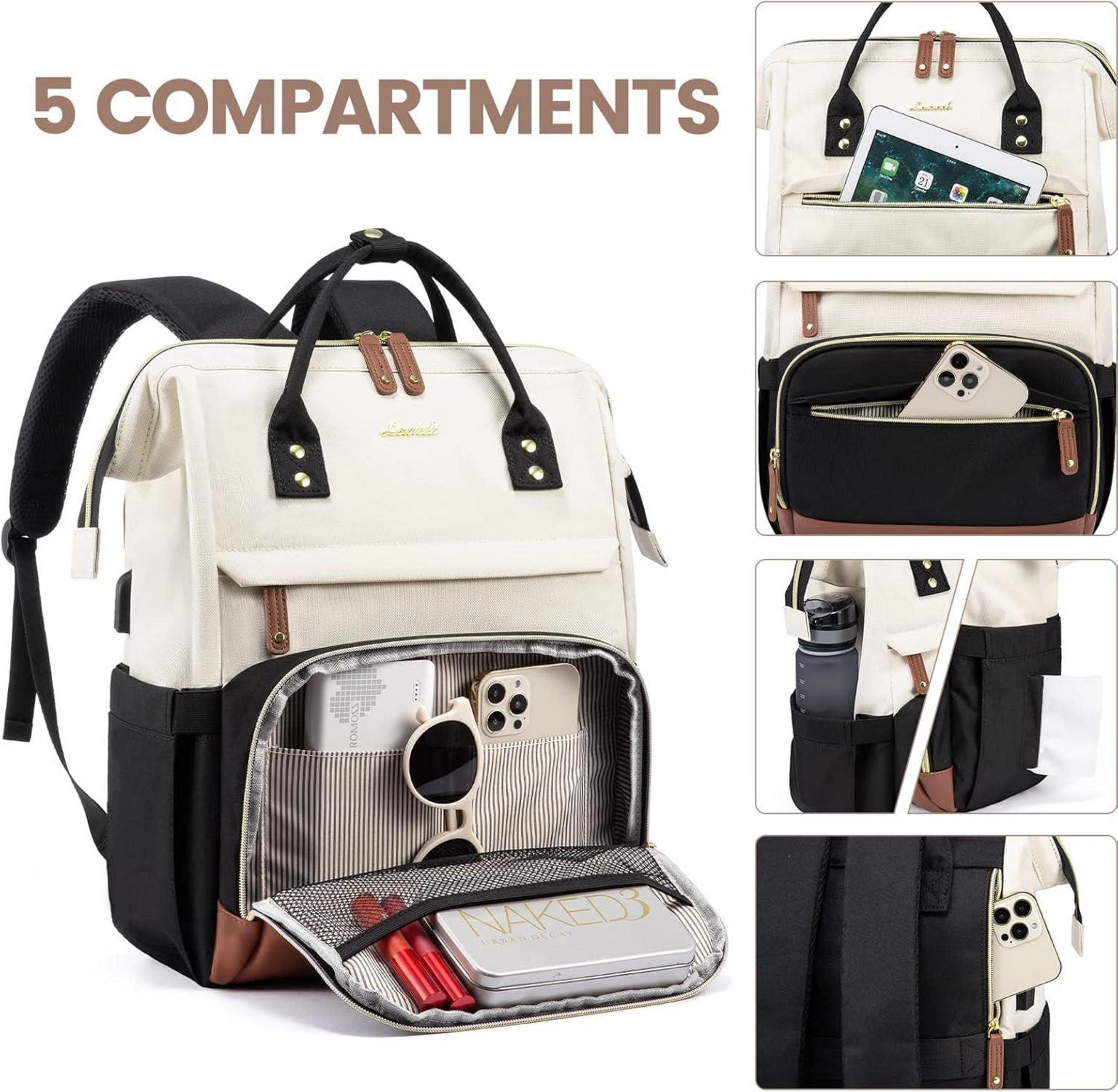 Damen Laptop Rucksack 17.3 Zoll Schulrucksack Mädchen Wasserdicht Uni