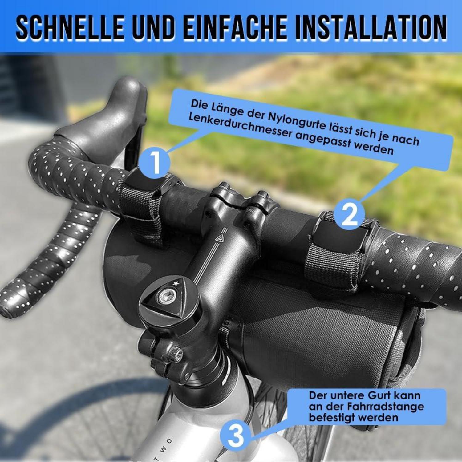 Fahrrad Lenkertasche 2.2 L Wasserdicht Reflektierend für Rennrad MTB
