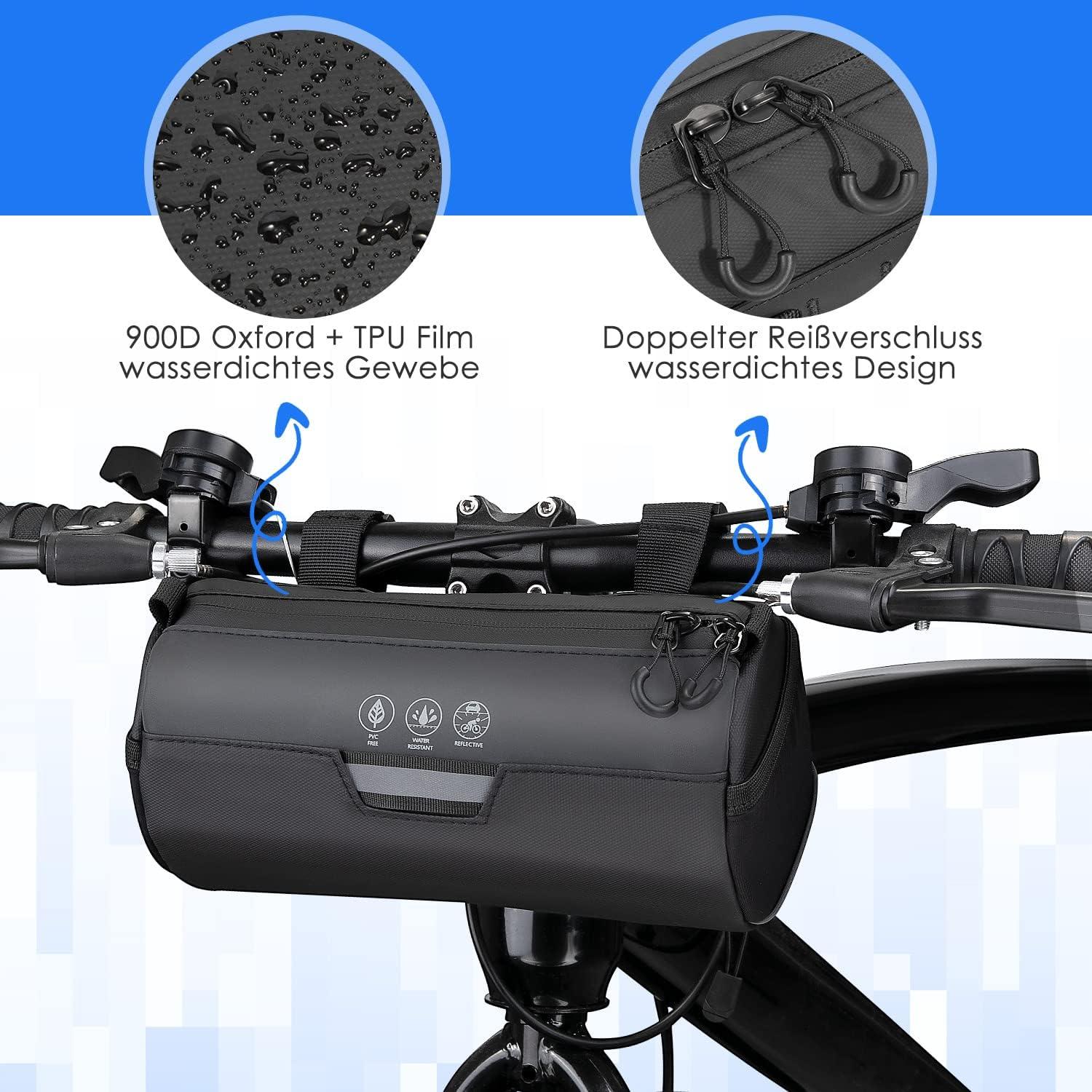Fahrrad Lenkertasche wasserdicht reflektierend abnehmbarer