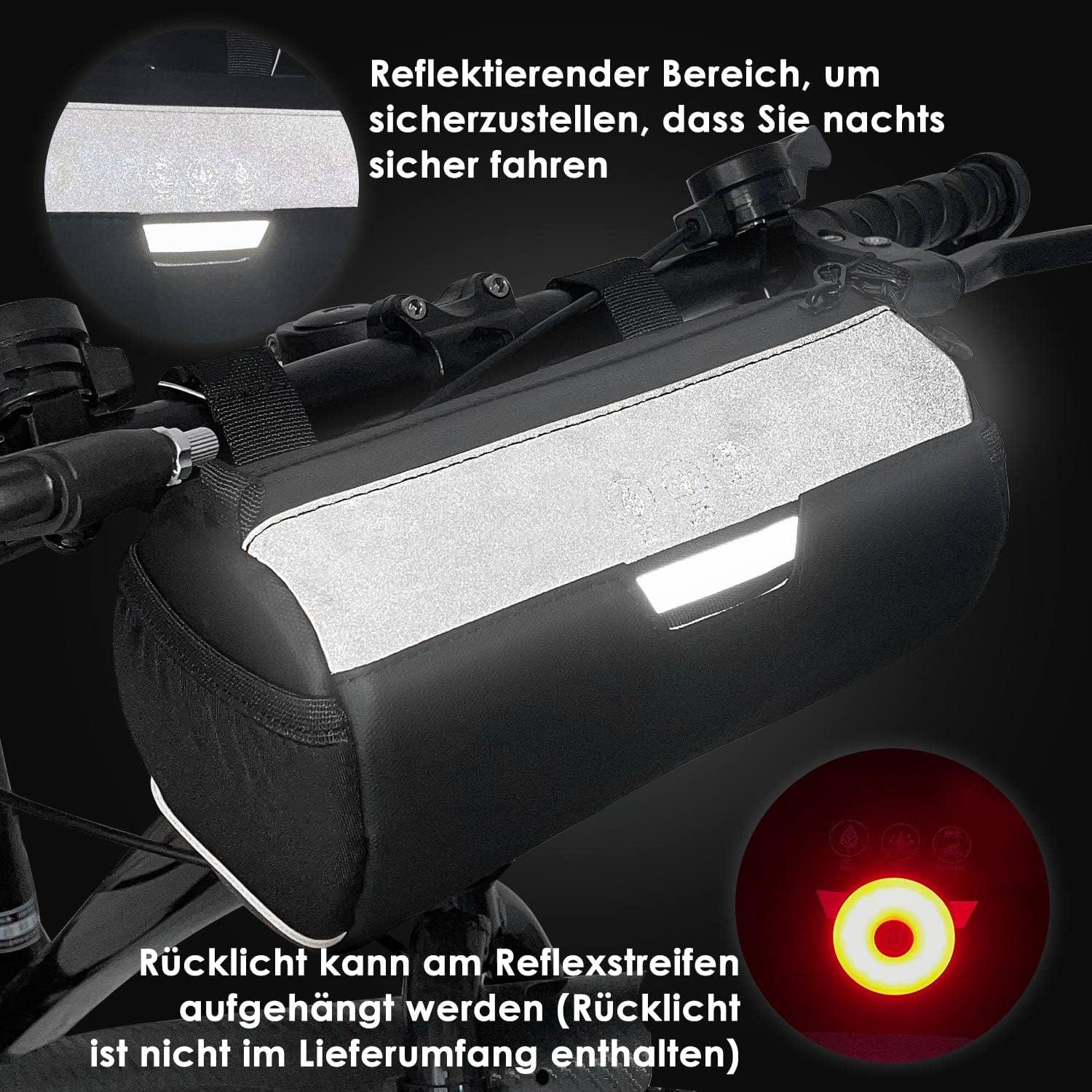Eyein Fahrrad Lenkertasche 2L Wasserdicht Reflektierend Rennrad MTB E-Bike