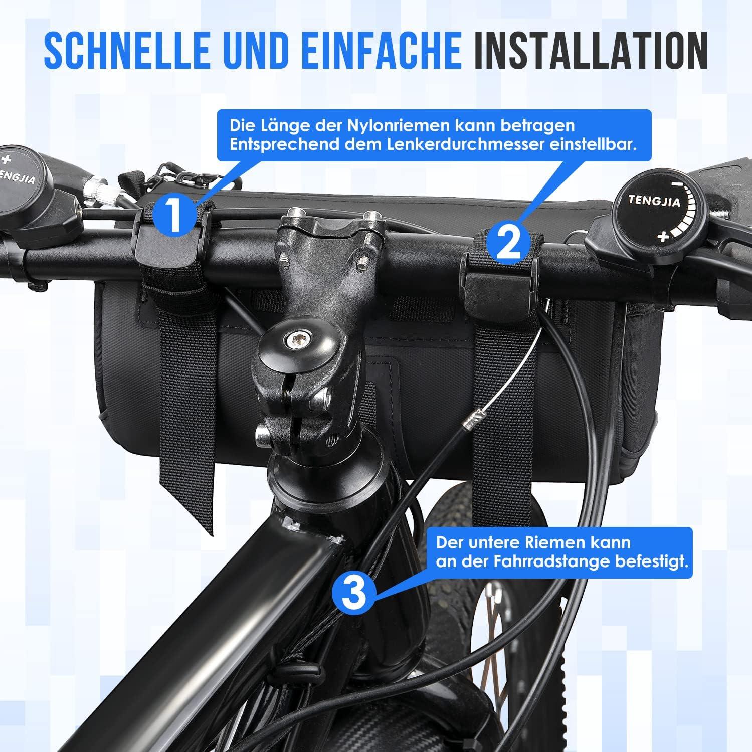 Fahrrad Lenkertasche 2L Wasserdicht Reflektierend Rennrad MTB E-Bike