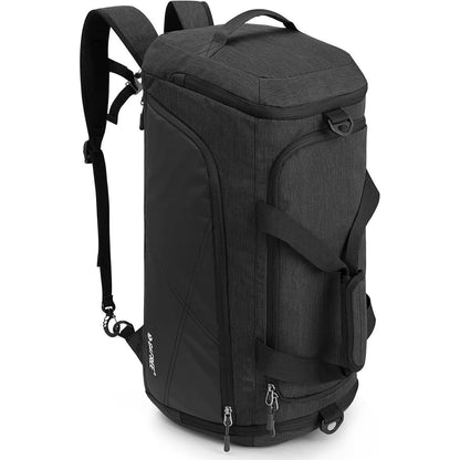 Reise-Rucksack 60L mit Nassfach und Schuhfach, Dunkelgrau/Schwarz