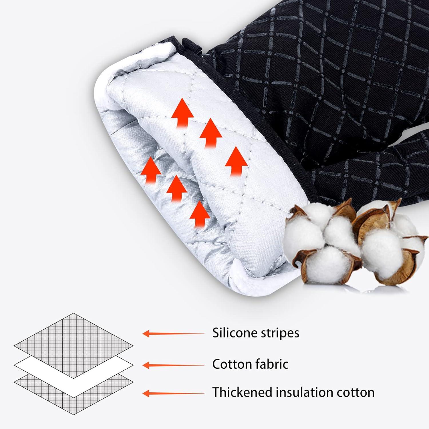 Ofenhandschuhe Set Hitzebeständiges Silikon für Küche BBQ