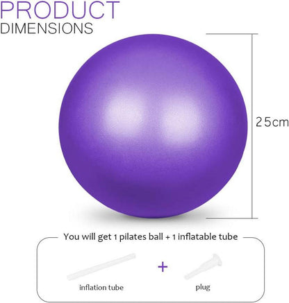 25cm Gymnastikball Anti-Burst für Yoga Pilates Fitness