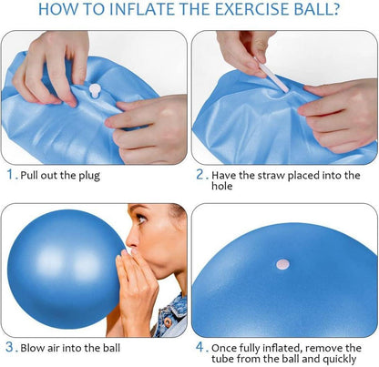 25cm Gymnastikball Yoga Pilates Anti-Burst-Übungsball Blau