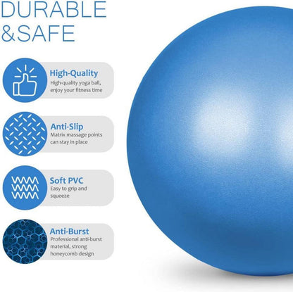 Flintronic Gymnastikball 25cm Yoga Pilates Ball Blau Anti-Burst