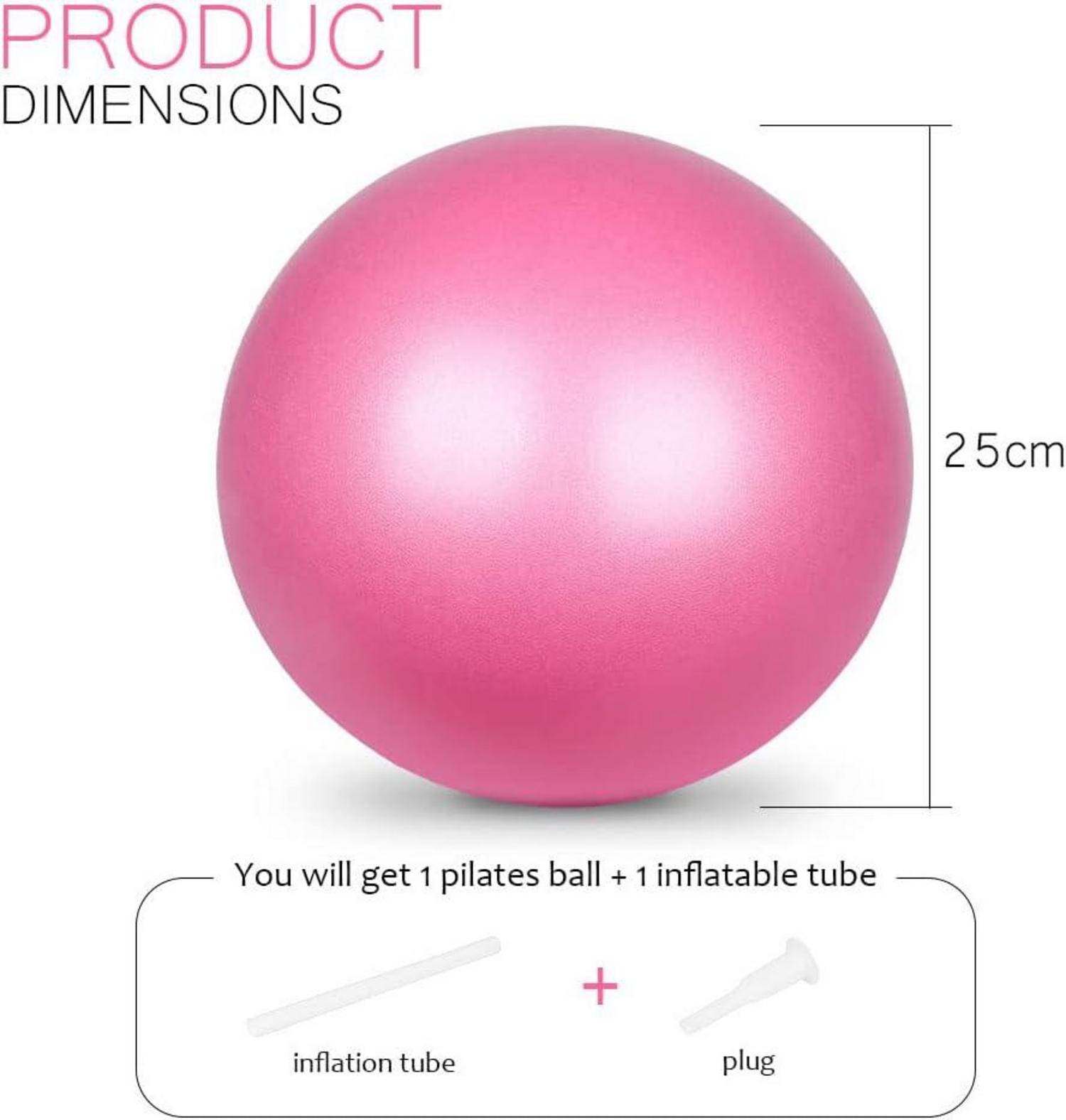 Gymnastikball 25cm Soft Yoga Ball mit Strohhalm Anti-Burst