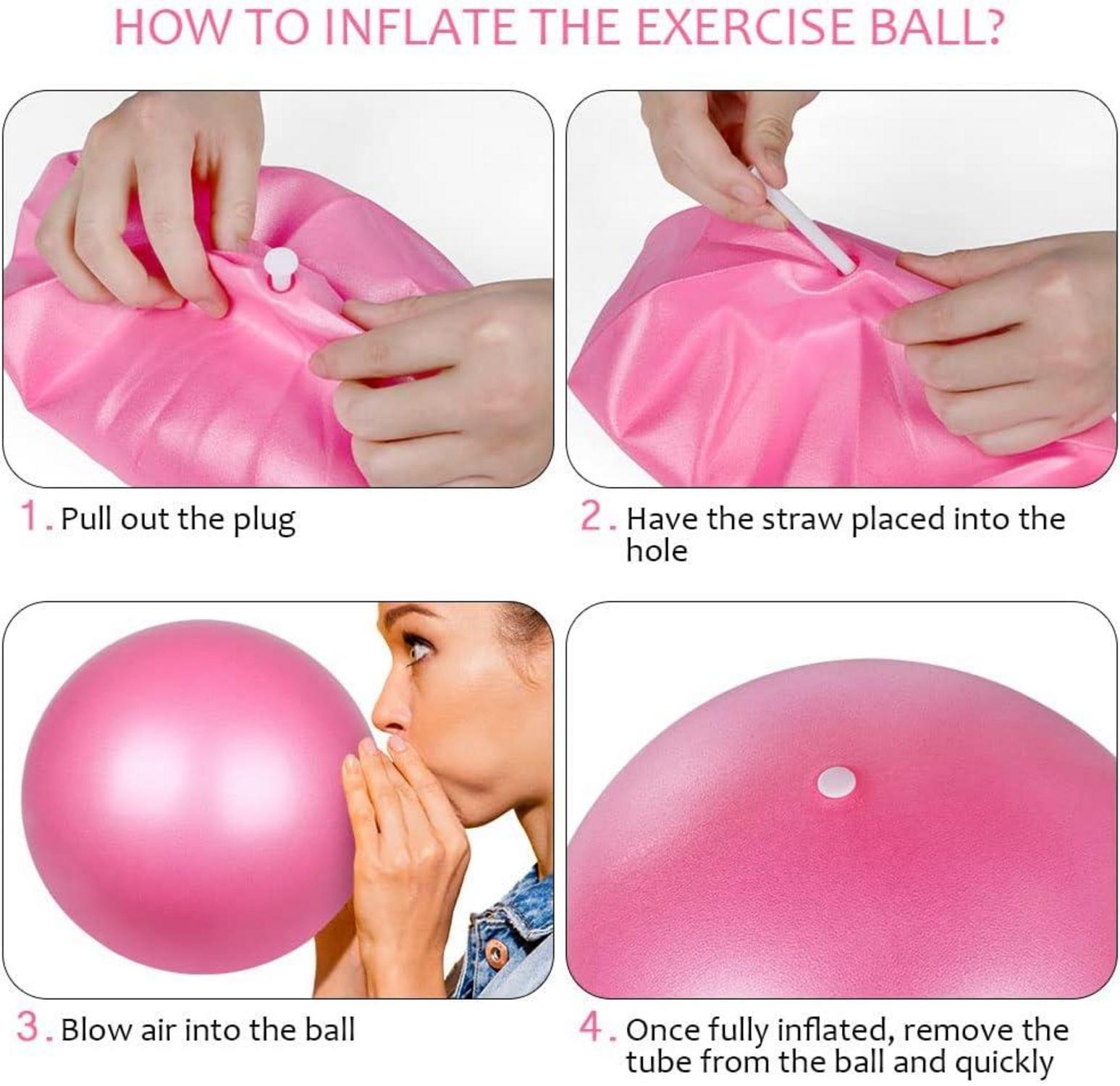 Gymnastikball 25cm Soft Yoga Anti-Burst Übungsball Blau-Rosa