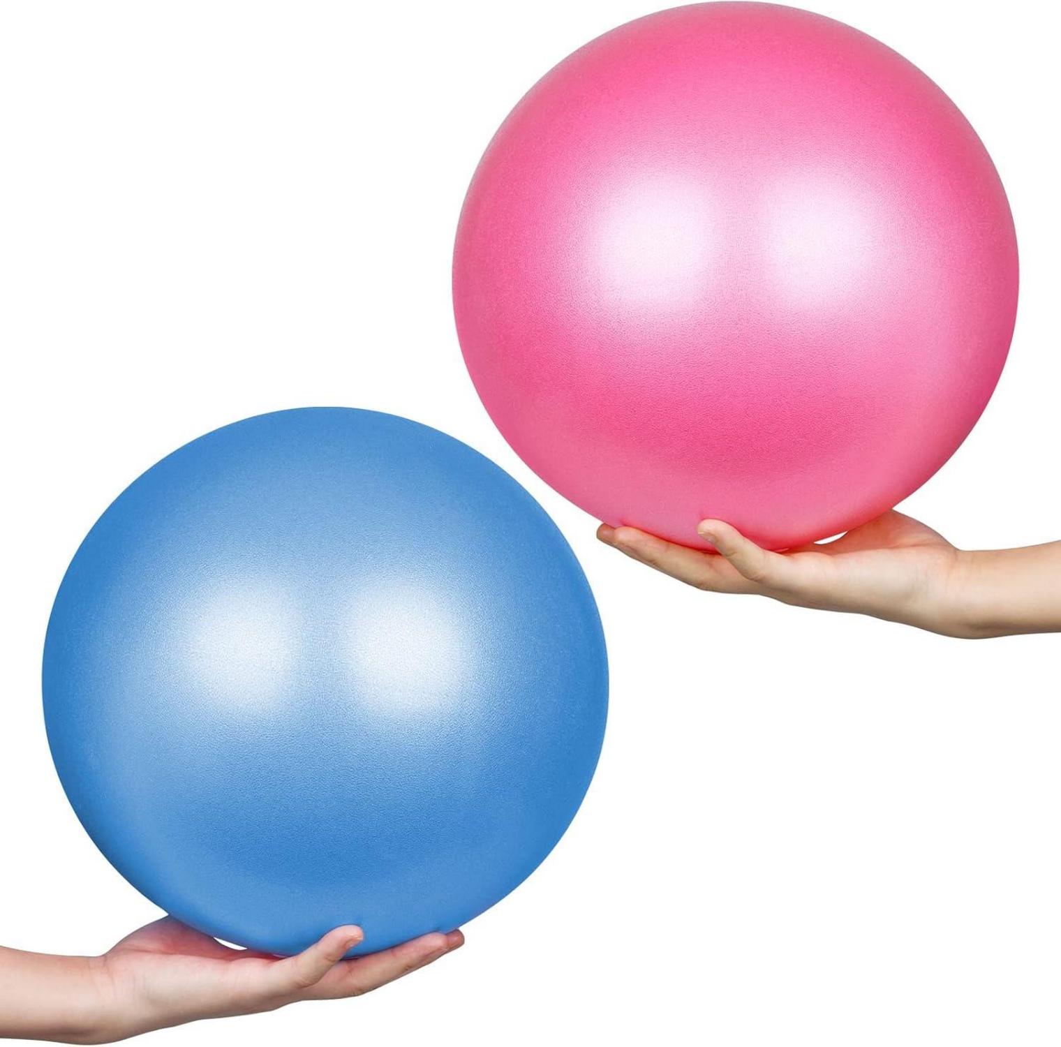 Flintronic Kleiner Pilates-Ball 25cm Yoga Gymnastikball Blau/Rosa