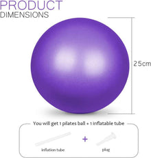 Gymnastikball 25cm Soft Yoga Ball mit Strohhalm Blau-Lila