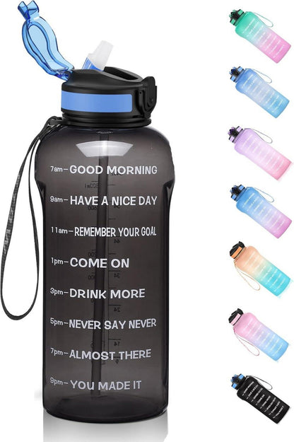 Trinkflasche Sport Strohhalm 2 Liter BPA-frei auslaufsicher