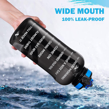 ETDW 2L Trinkflasche Sport Strohhalm 2000ml BPA Frei Auslaufsicher