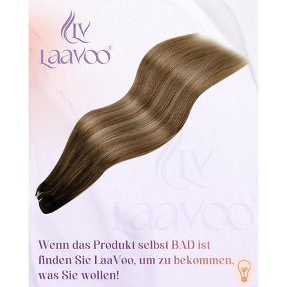Braun Balayage Echthaar Tressen – Dunkelbraun zu Blond