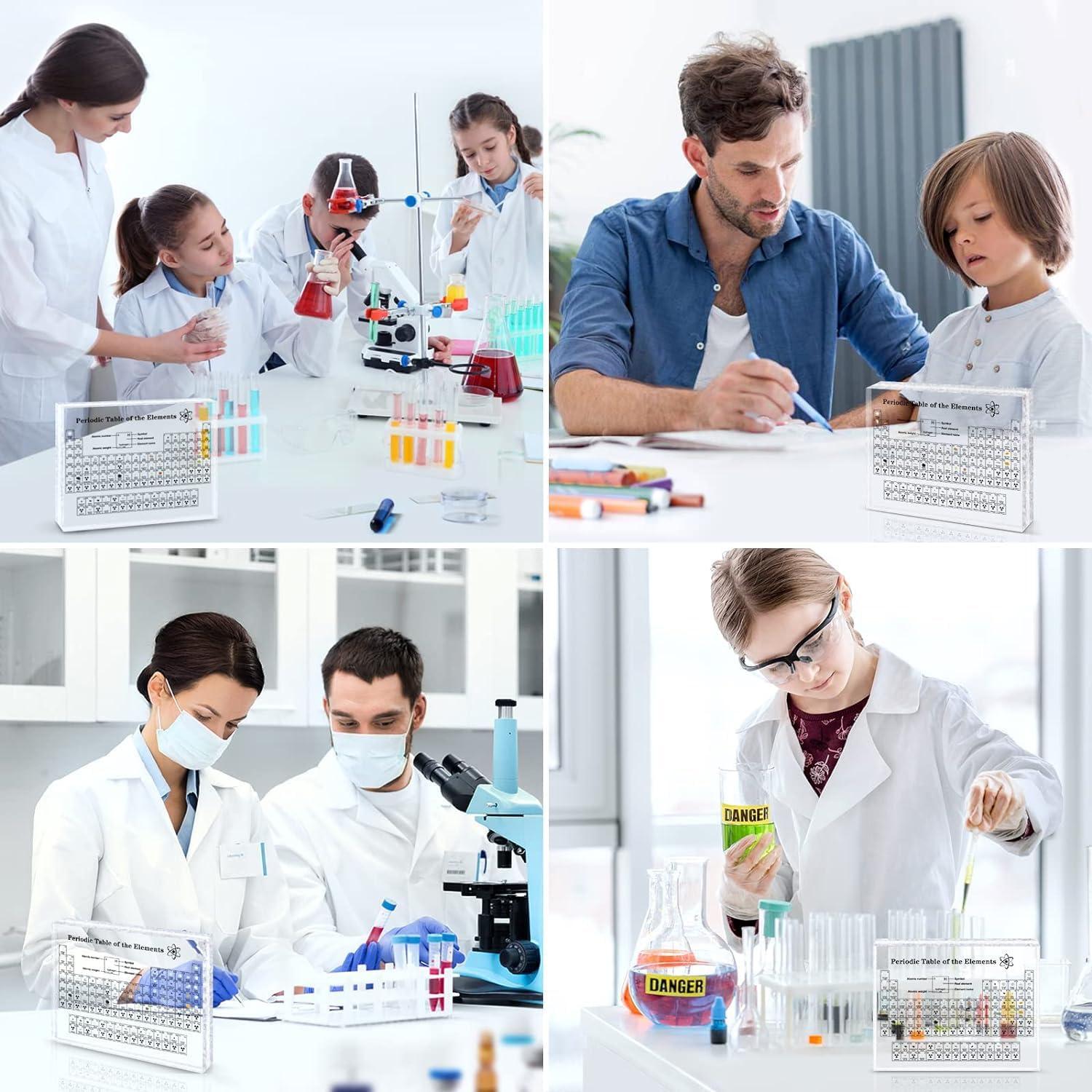 Periodensystem mit echten Elementen Acryl 83 Elemente Geschenk Chemie