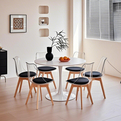 Moderner Esszimmerstuhl Set (6x) – Transparent & Skandinavisch
